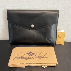 Patricia Nash | Black Leather Wallet/Clutch w/ Dust Bag ✨